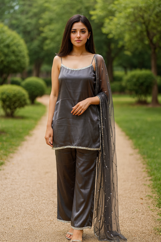 Charcoal Sequin Co-ord Set