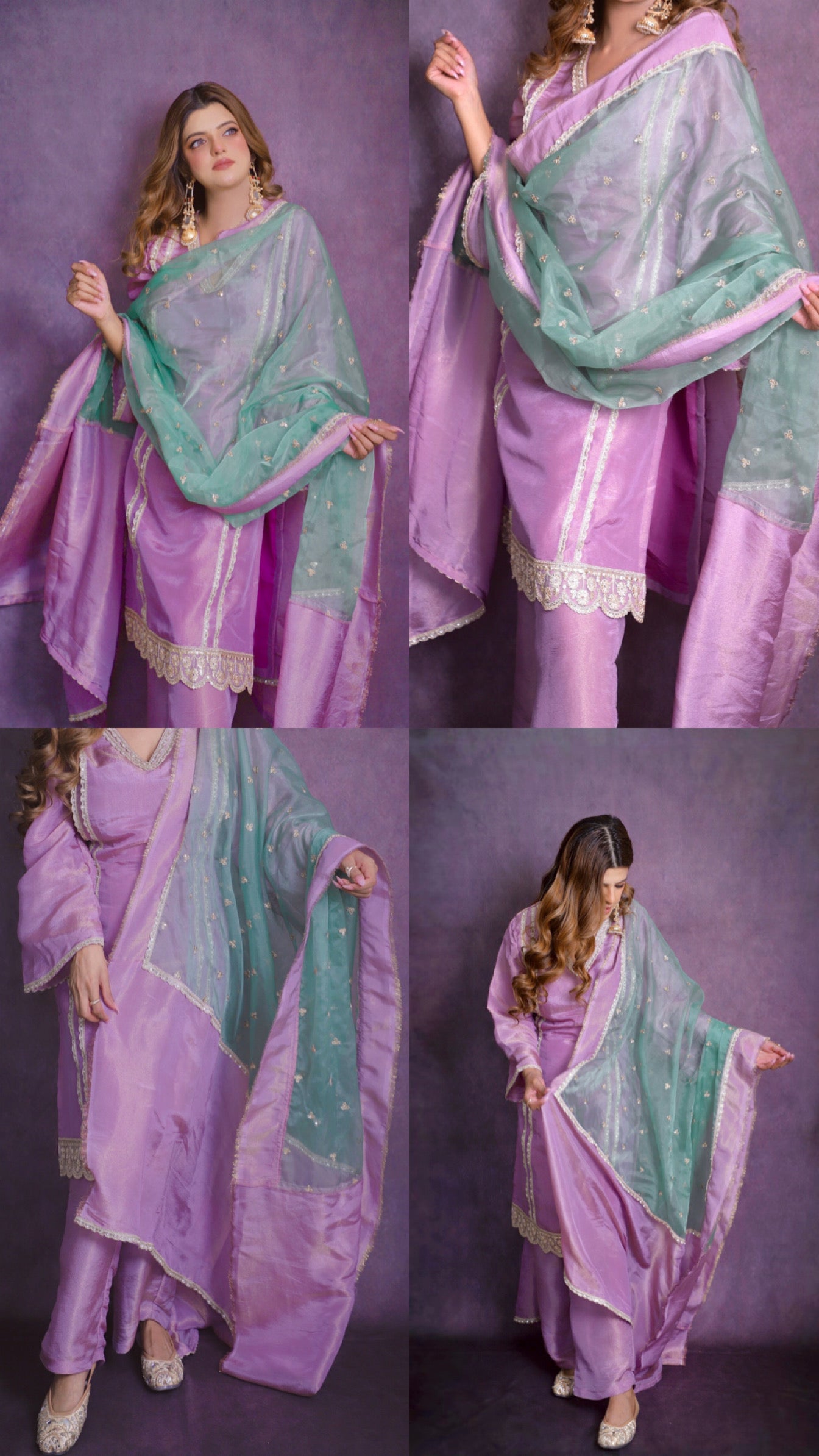 Lavender Organza Elegance Suit Set