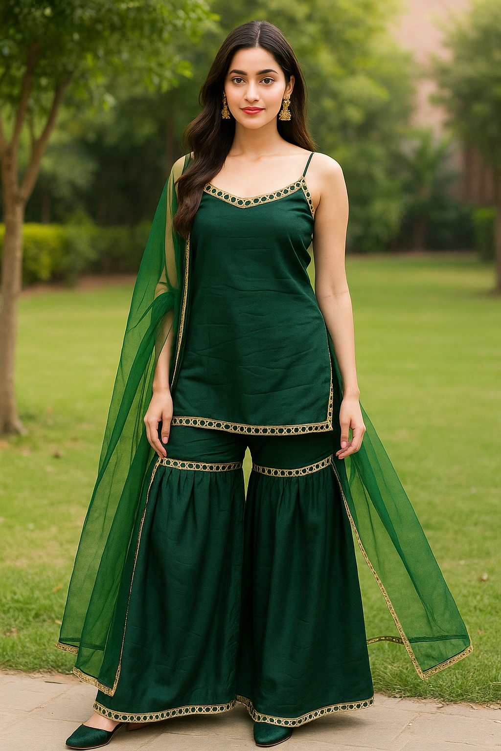 Emerald Grace Sharara Set
