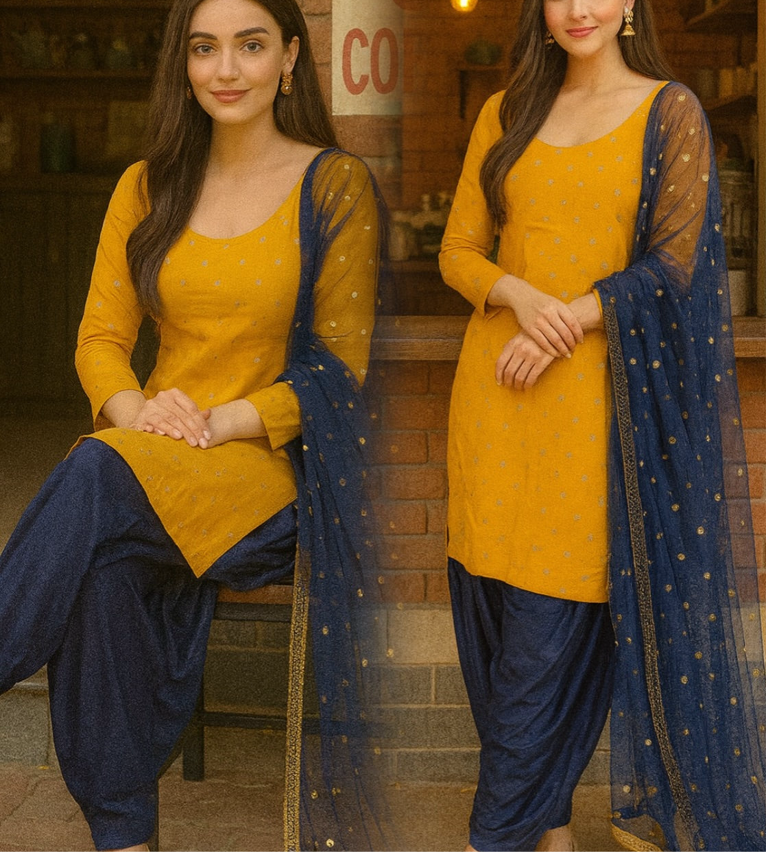Sunshine Royale Embroidered Suit Set