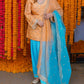 Amber & Aqua Silk Suit Set