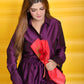 Plum Luxe Satin Co-ord Set