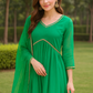 Emerald Blossom Embroidered Suit Set