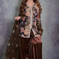 Mocha Bloom Embroidered Silk Set