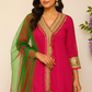 Fuchsia Garden Embroidered Suit Set