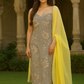 Silver Grey Kurta with Lemon Yellow Pants