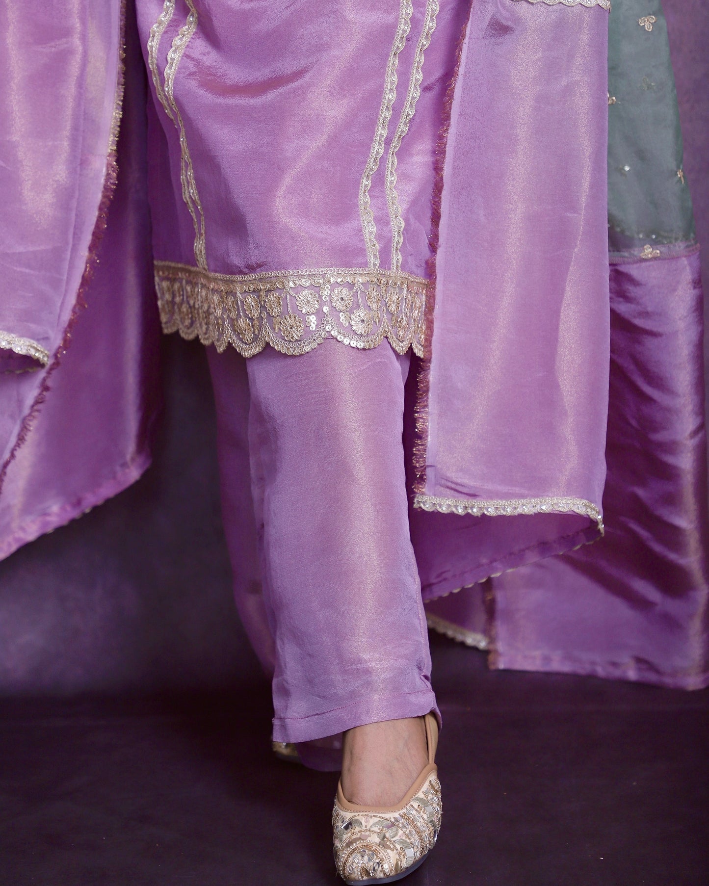 Lavender Organza Elegance Suit Set