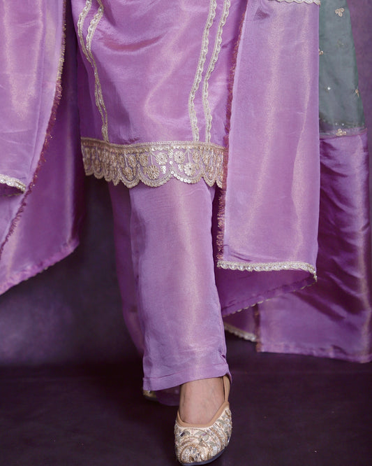 Lavender Organza Elegance Suit Set