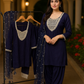 Midnight Charm Embroidered Suit Set