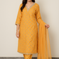 Amber Glow Embroidered Suit Set