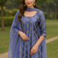 Midnight Charm Zari Suit Set