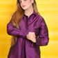 Plum Luxe Satin Co-ord Set