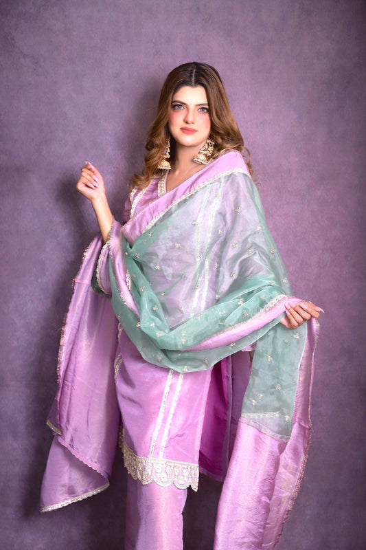 Lavender Organza Elegance Suit Set