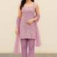 Lavender Grace Embroidered Suit Set