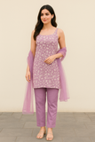Lavender Grace Embroidered Suit Set