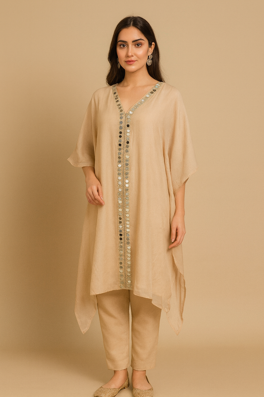 Champagne Mirror Kaftan Set