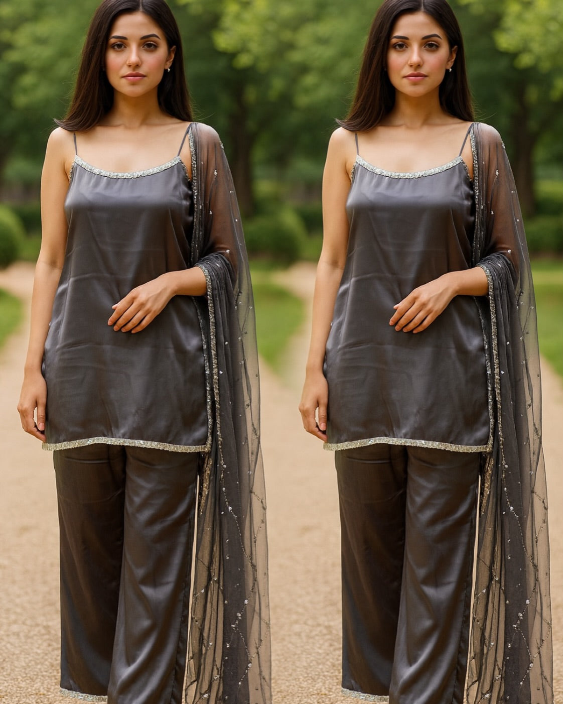 Charcoal Sequin Co-ord Set