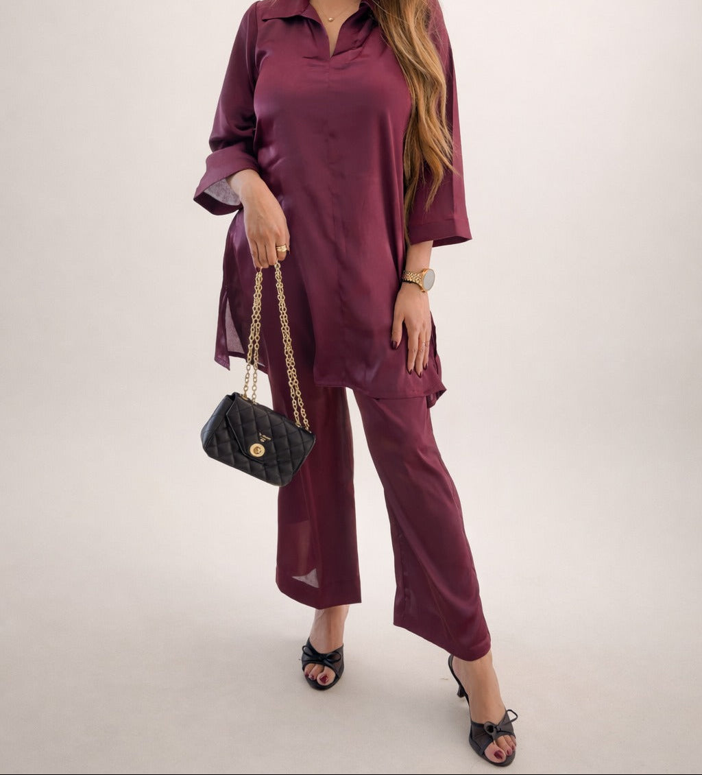 Wine Luxe Co-Ord Set