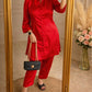 Ruby Satin Co-Ord Set