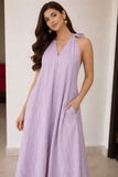 Lavender Breeze Halter Dress