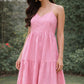 Blush Radiance Tiered Dress