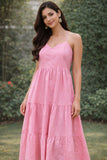 Blush Radiance Tiered Dress