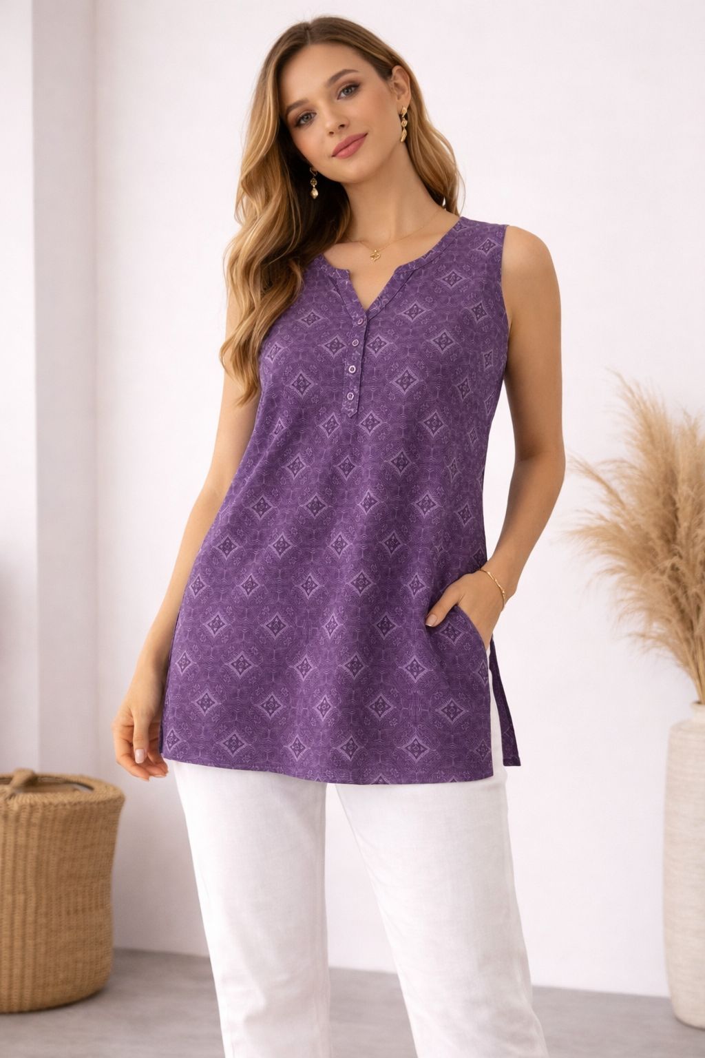 Purple Aura Tunic Kurti