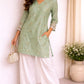 Mint Grace Embroidered Kurti