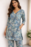 Azure Bloom Kurti