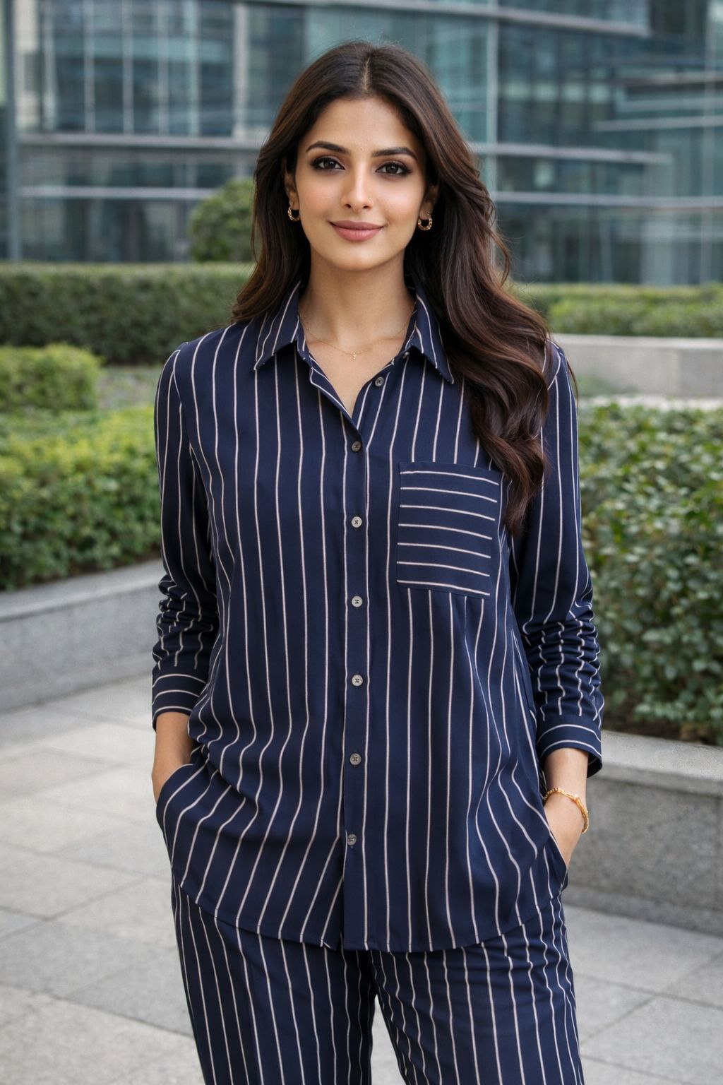 Navy Pinstripe Co-ord set