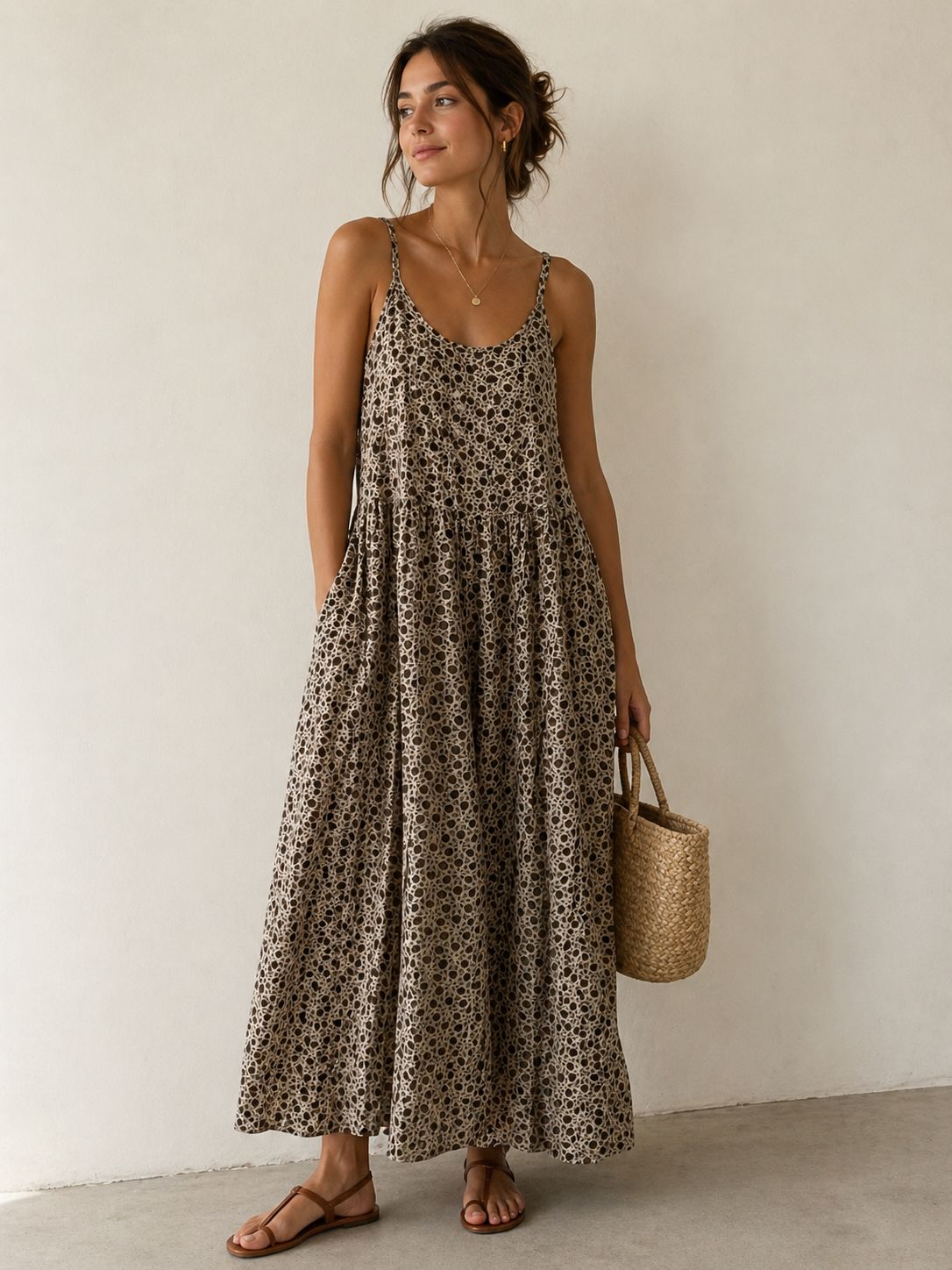 Beige Bloom Maxi