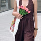 brown jumpsuit dress