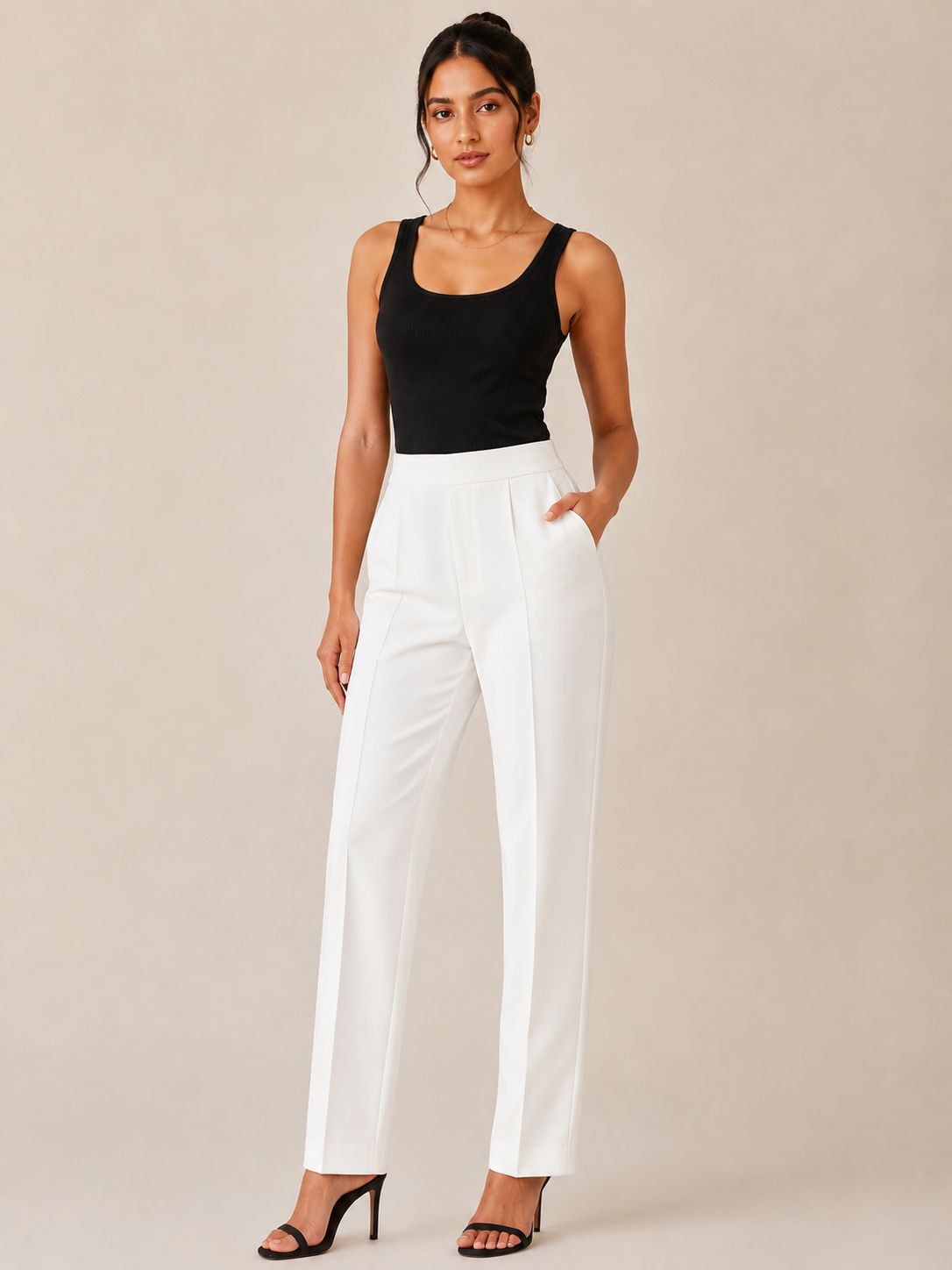 White & Black Pant