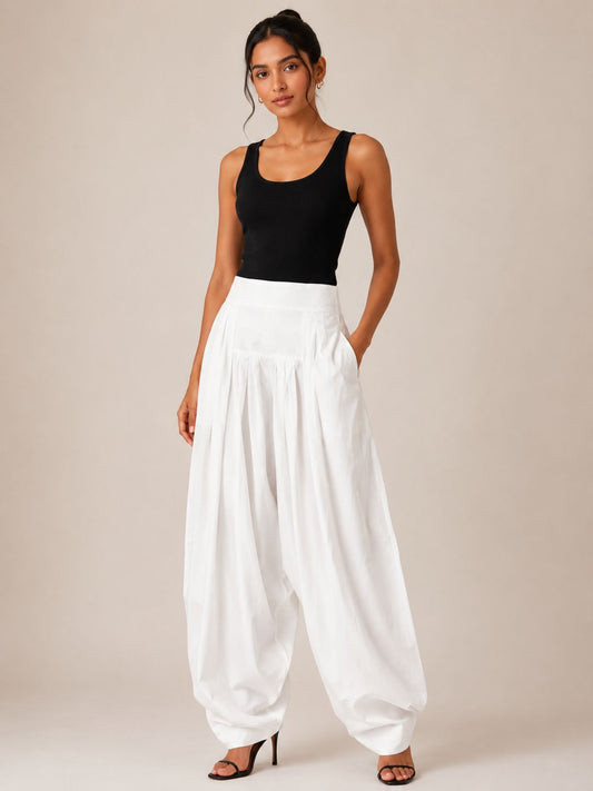 White Farsi salwar