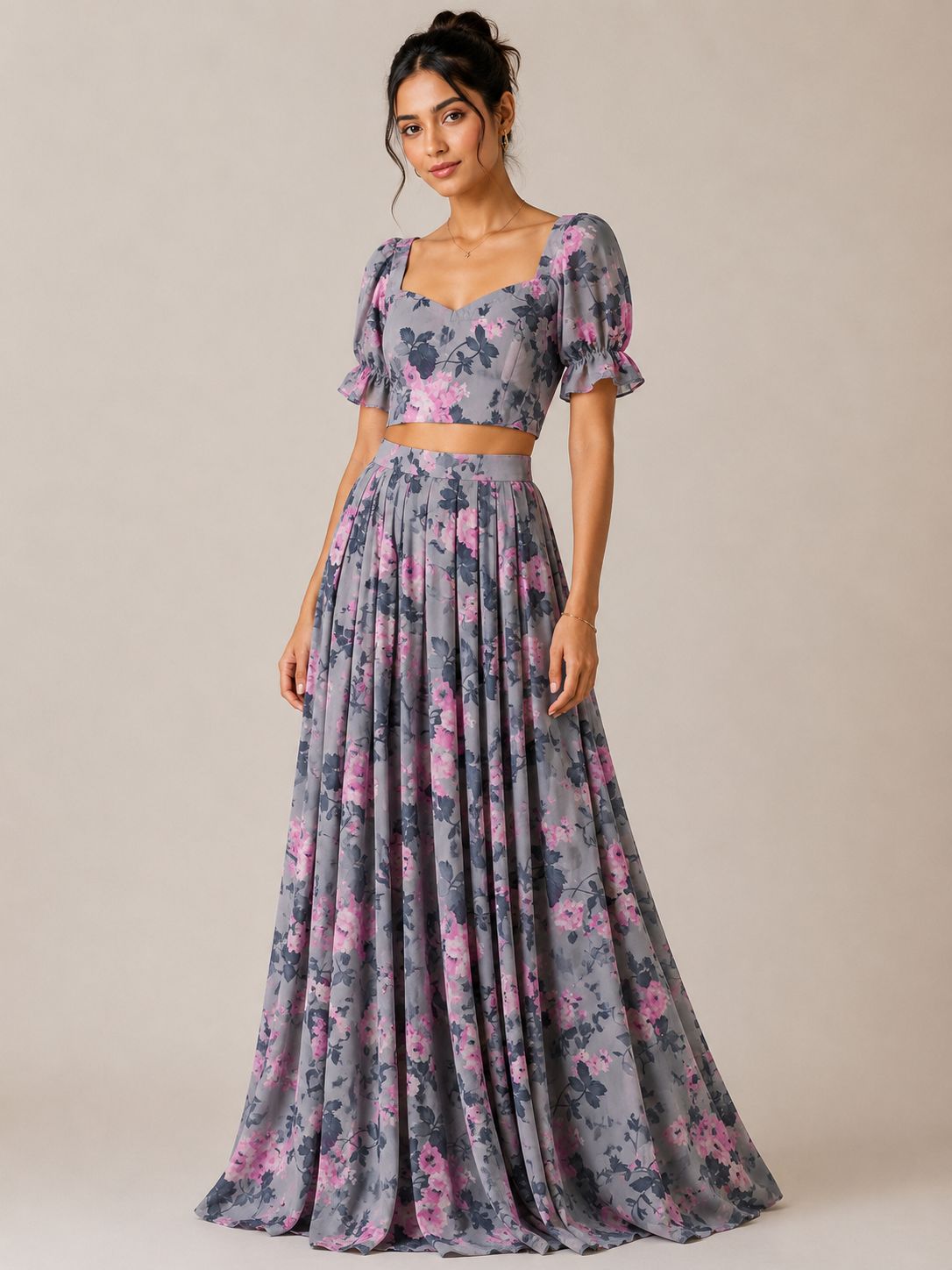 Floral Top & Maxi Skirt