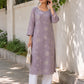 Motif Lavender Kurti