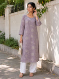 Motif Lavender Kurti