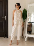 Off-white Aura Top/Pant Set