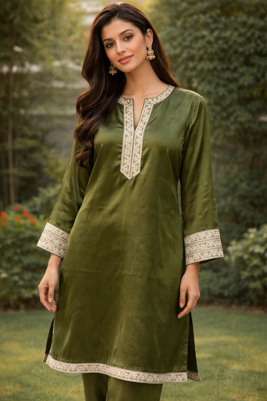 Olive Grace Satin Co-ord set