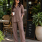 Brown Cotton Co-ord Set