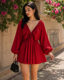 Ruby Charm Off-Shoulder Dress