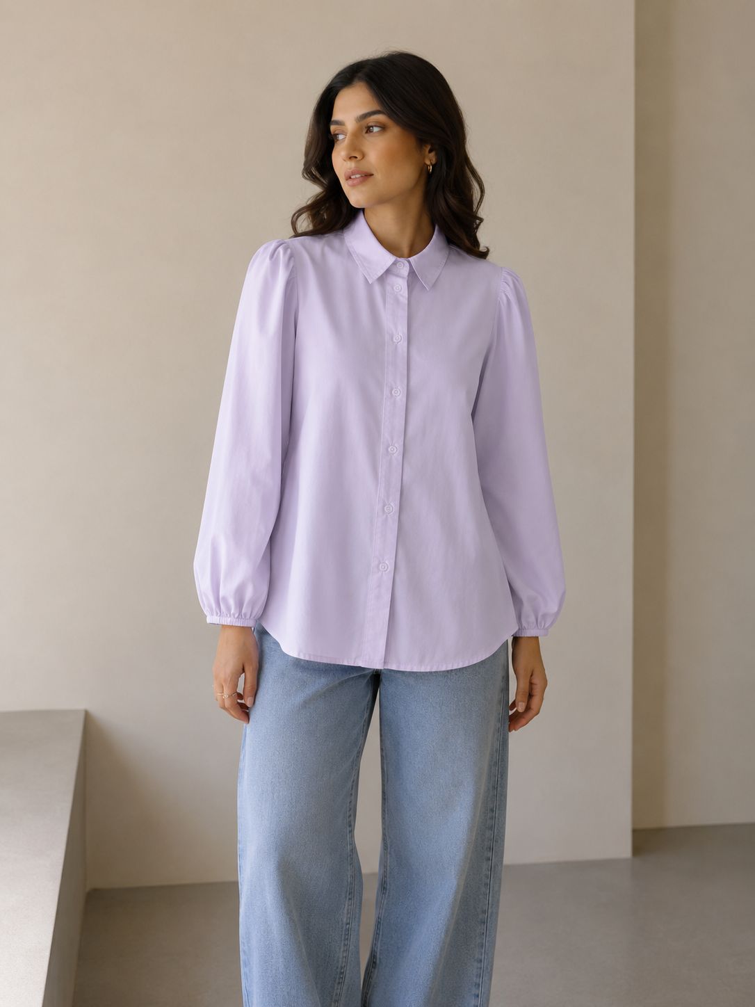 Lavender Breeze Cotton Shirt