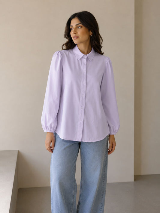 Lavender Breeze Cotton Shirt